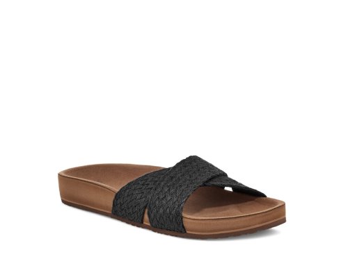Sandale Sanuk She Cruzy Jute Vegan Slide Femme - Noir XZUWIG869